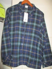Sioro Button Up Pajama Top Plaid Size M NWT    FREE SHIPPING!