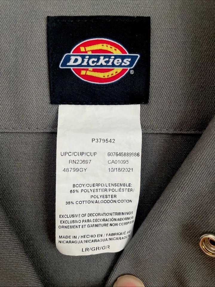 Dickies Men's Deluxe Blend Coverall Long Sleeve Jumpsuit Uniform Workwear 48799 - Image 4 of 4