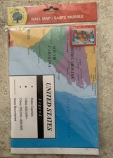 39.4 x 27.5" Wall Map Of United States Paper Poster teaching tree. New