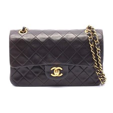 Chanel Lambskin Matelasse W Flap Shoulder Bag