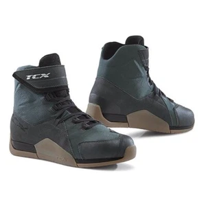 TCX District WP Motorcycle Boots Gunmetal Brown