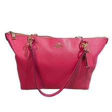Coach Pebble Leather Ava II Tote Pink Ruby