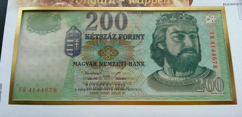 [SJ] Hungary Emblem 2000 Flag King Royal FDC (banknote coin cover) *3 in 1  - Image 2 of 4