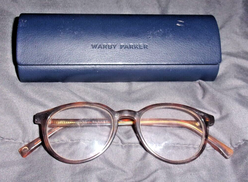 Stylish Warby Parker Eyeglasses Includes Protective Case  