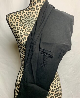 AGNES & DORA PLUS SIZE BLACK DISTRESSED STRETCH JEGGINGS PANTS 3XL XXXL