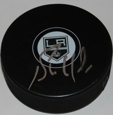 BERNIE NICHOLLS signed (LOS ANGELES KINGS) souvenir logo hockey puck W/COA