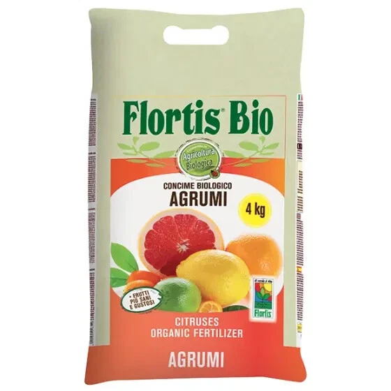 Concime per Limoni e Agrumi BIO - Più frutti e azione rinverdente - 4KG FLORTIS