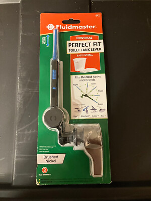 Fluidmaster Universal Perfect Fit Toilet Tank Lever - BRUSHED NICKEL .