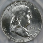 1953 D Franklin Half Dollar PCGS MS63FBL