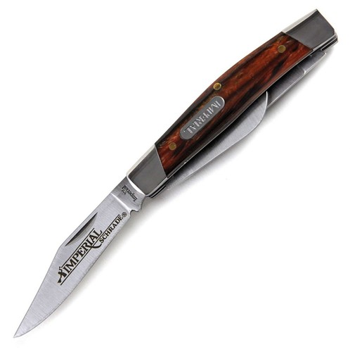 Schrade Imperial Stockman Folding Pocket Knife Amber Swirl Handles NEW IMP15S - Picture 4 of 6
