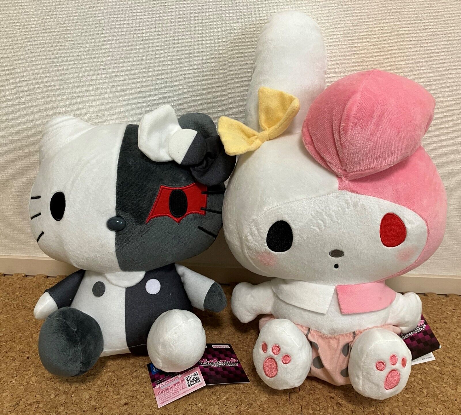 FuRyu Danganronpa x Sanrio Characters Hello Kitty & My Melody Big Plush 25cm JP