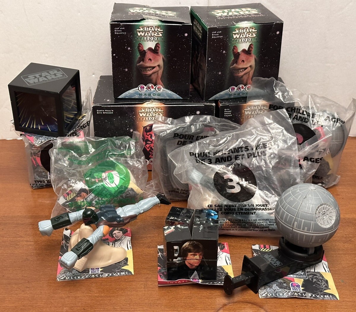 Lot Of 14 Taco Bell KFC Pizza Hut Star Wars Toys 1996 & 1999 W