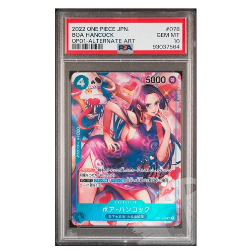 One Piece Card Boa Hancock OP01-078 Alternate Art Japanese - PSA 10 GEM MT