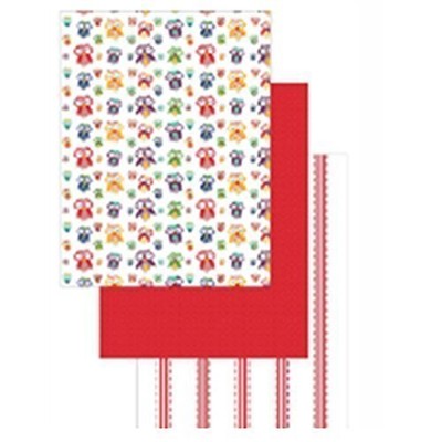 Set Of 3 Owl Tea Towels Dish Cleaning Kitchen Cloth Ebay