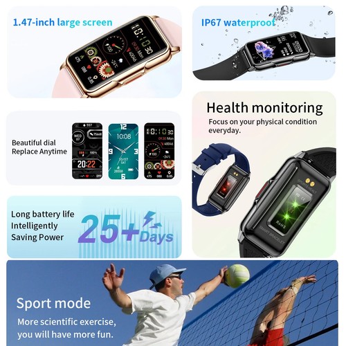Ladies Smart Watch Women Luxury watches Fitness Tracker Smartwatch Smart Watch - Picture 3 of 30