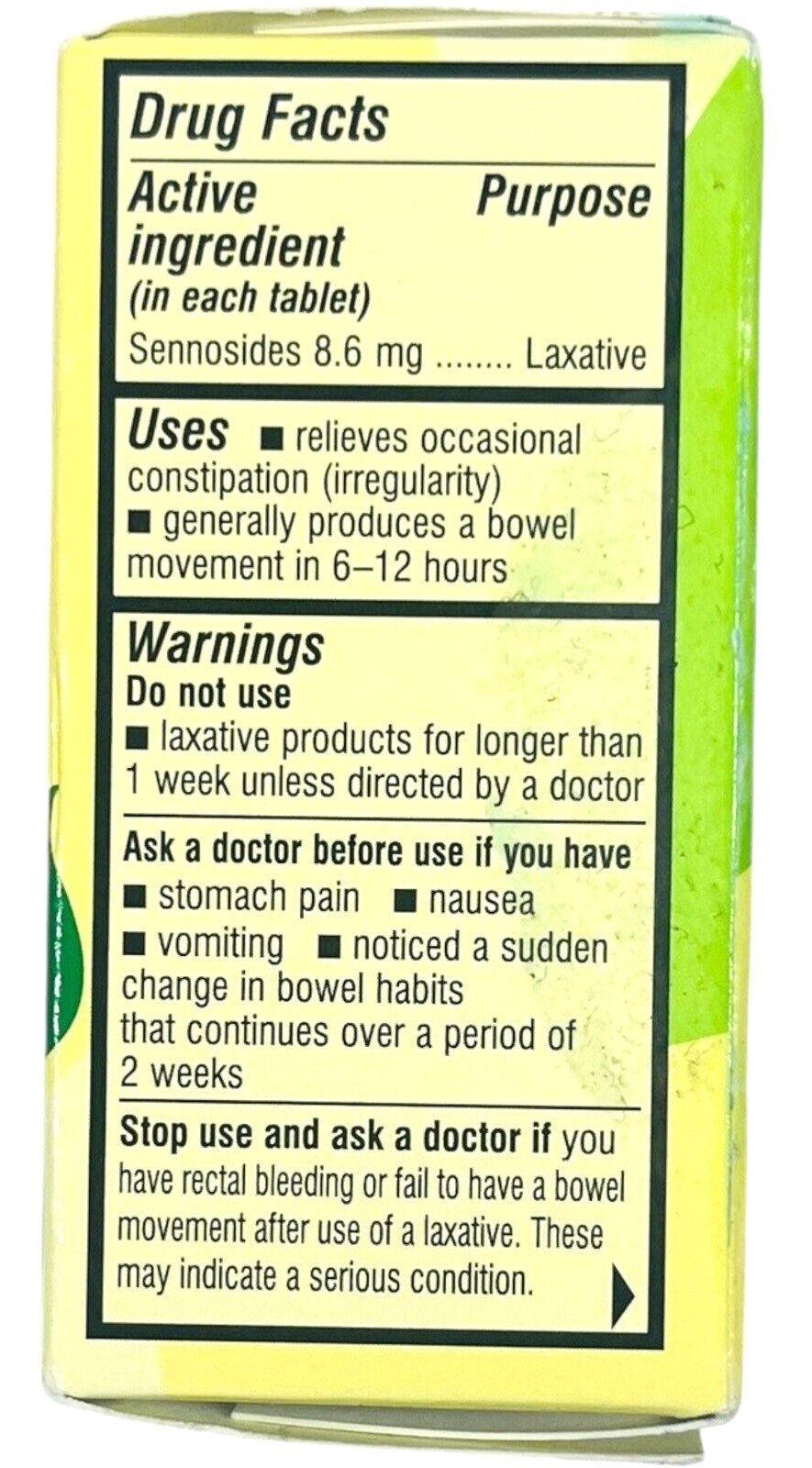 Senokot Regular Strength Natural Laxative Tablets - 50 Count - EX 07/26