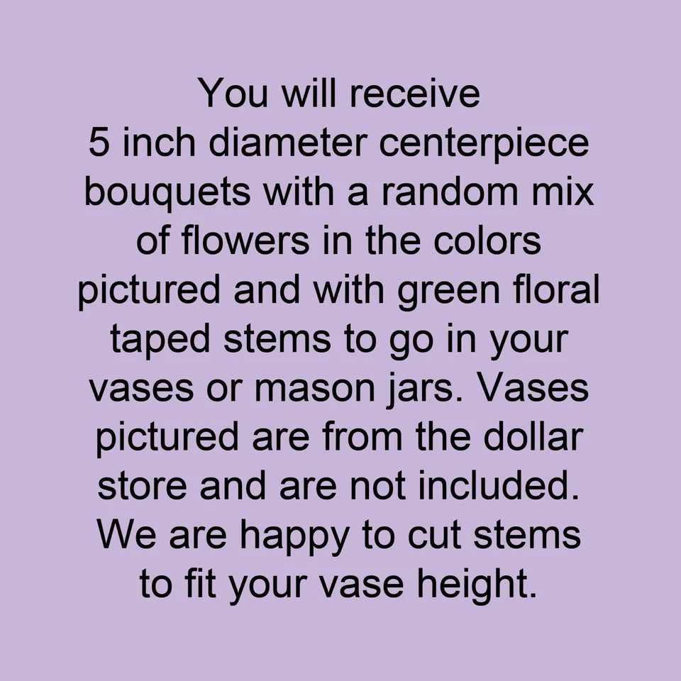 Dusty Blue Wedding Centerpieces for Jars Sage Sola Wood Flower Bouquets Shower - Image 2 of 4