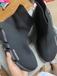 balenciaga black speed trainers