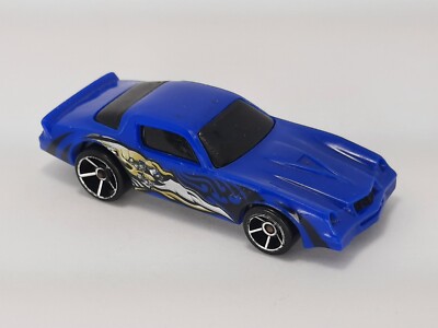 HOT WHEELS CHEVY CAMARO Z28 BLUE Eagle 1:64 DIECAST & Plastic Used