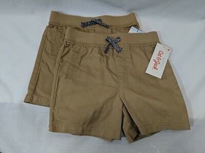 Baby Boys' Twill Chino Shorts Cat Jack Tan 18M, Tan, Pairs