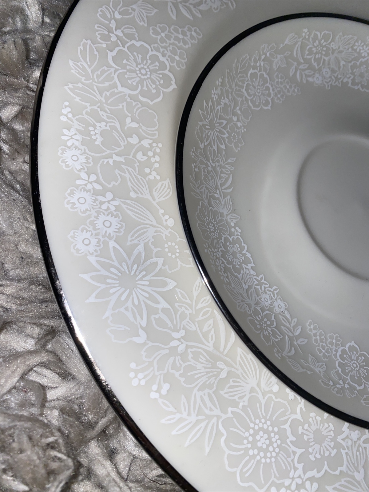 Vintage Gorham China Bridal Bouquet Dinner Plate ,  Cup & Saucer