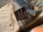 Amiri mike indigo mx1 leather stretch denim jeans size 34 waist W patched rare — photo 9