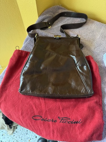 MCM Cesare Piccini Echtleder 5-teilige Schultertasche Handtasche mit Aufbewahrungstasche