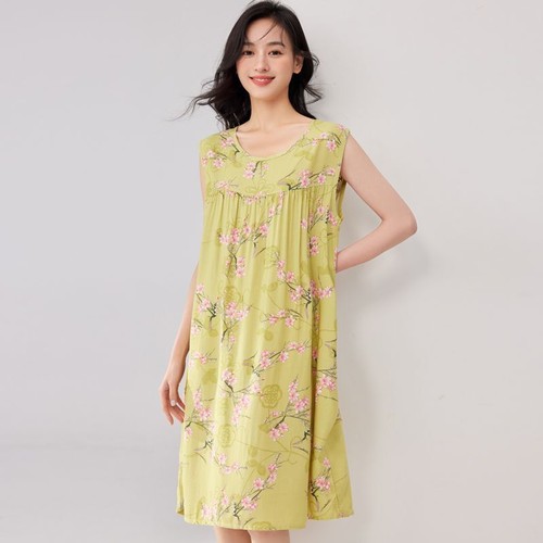 Women Oversize Sleeveless Sleep Vest Shirt Nightgown Nightshirt Dress Homewear - 第 4/42 張圖片