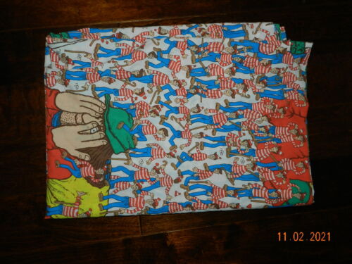 Vtg 1990 Where's Waldo Twin Bed Sheet Wilma Martin Hanford for 39x76 mattress - Picture 1 of 1