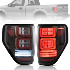 VLAND Full LED Tail Lights Assembly For 2009-2014 Ford F150 Rear Sequential Turn