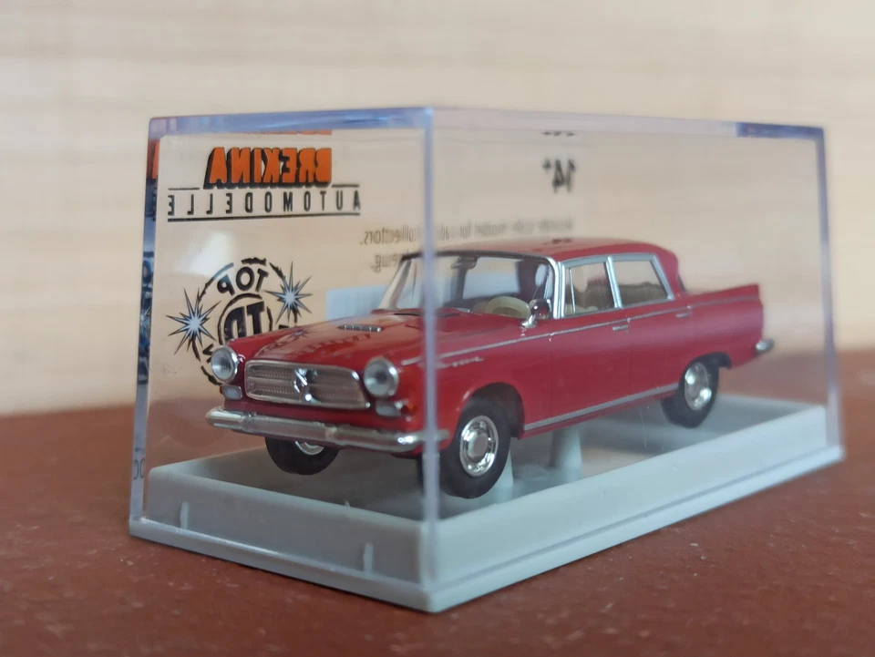 -NEU- BREKINA 15500 H0 1:87 BORGWARD P 100 PKW rot SEHR RAR OVP - Bild 2 von 3