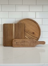 Cute! Faux Nora Fleming Mini Wood Charcuterie Board / Circle / Square / Cheese