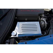 Ribbed Fuse Box Cover Yellow CF Inlay For 14-19 Chevy Corvette Z06/C7 [Polished]