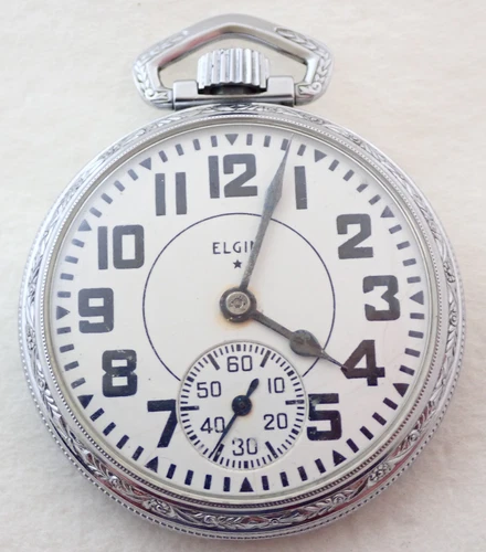 ANTIQUE 16s ELGIn BW RAYMOND GRADE 478 21 JEWEL 21J RAILROAD POCKET WATCH