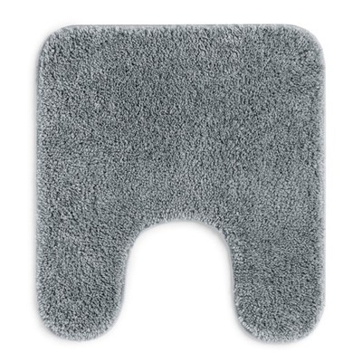 Mainstays Basic Polyester Contour Bath Rug, Grey, 20'' x 22''