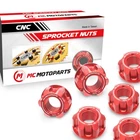 Billet Rear Wheel Sprocket Nuts Red For YZF R1 09-15 16 17 18 19 20 21 22 23 24