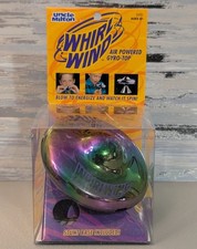 Uncle Milton Whirl Wind Iridescent Gyro-Top - Vtg RARE Air Powered Gyroscope