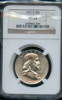 UNITED STATES 1957D BEN FRANKLIN HALF DOLLAR NGC MS 64 SHOWN HAVE FUN BIDDING