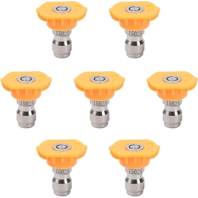 #ad Pressure Washer Tips 7 Pack Power Washer Nozzle Tips 15 Degree Yellow 1 4 ... $15.99