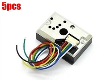 5Pcs Compact Optical Dust Sensor GP2Y1014AU0F Smoke Particle Sensor With Cabl em