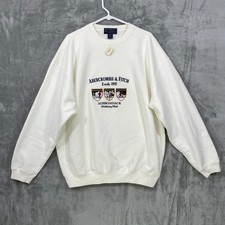 NWT Vtg Abercrombie Fitch Size L Sweatshirt Embroidered Ski Trekking Club