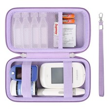 Portable Diabetic Supplies Hard Case Organizer Bag for Blood Glucose Meter Kit,