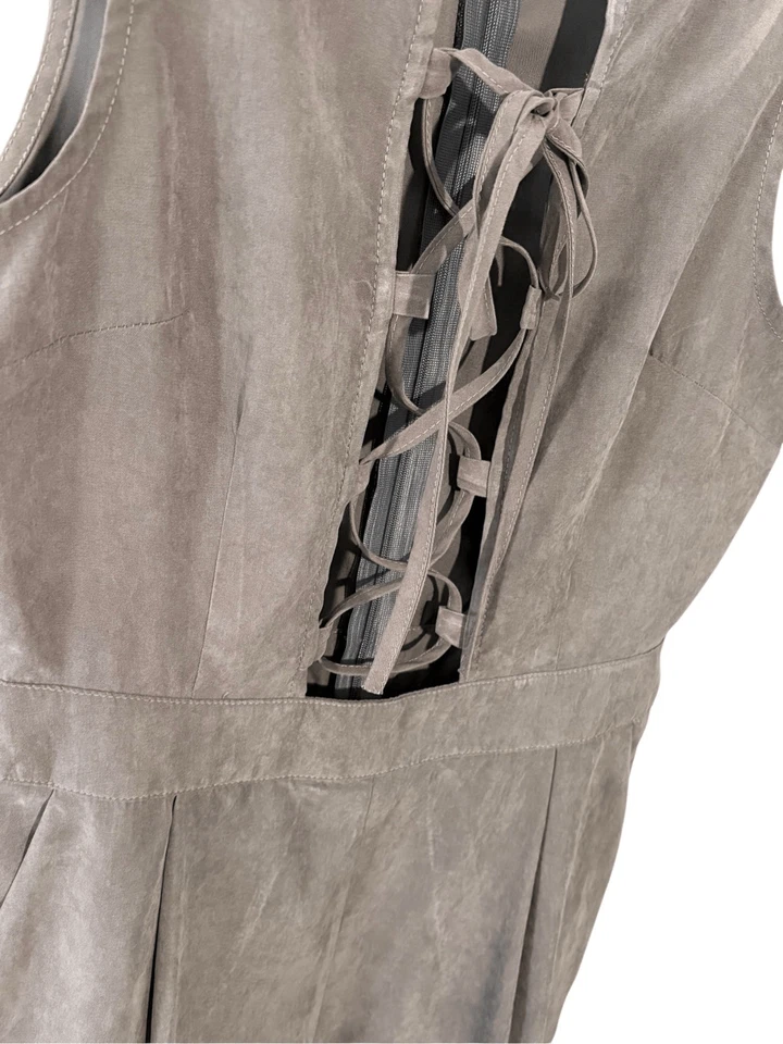 Macacão sem mangas Boohoo com cadarço cor argila - 4 - Imagem 2 de 4