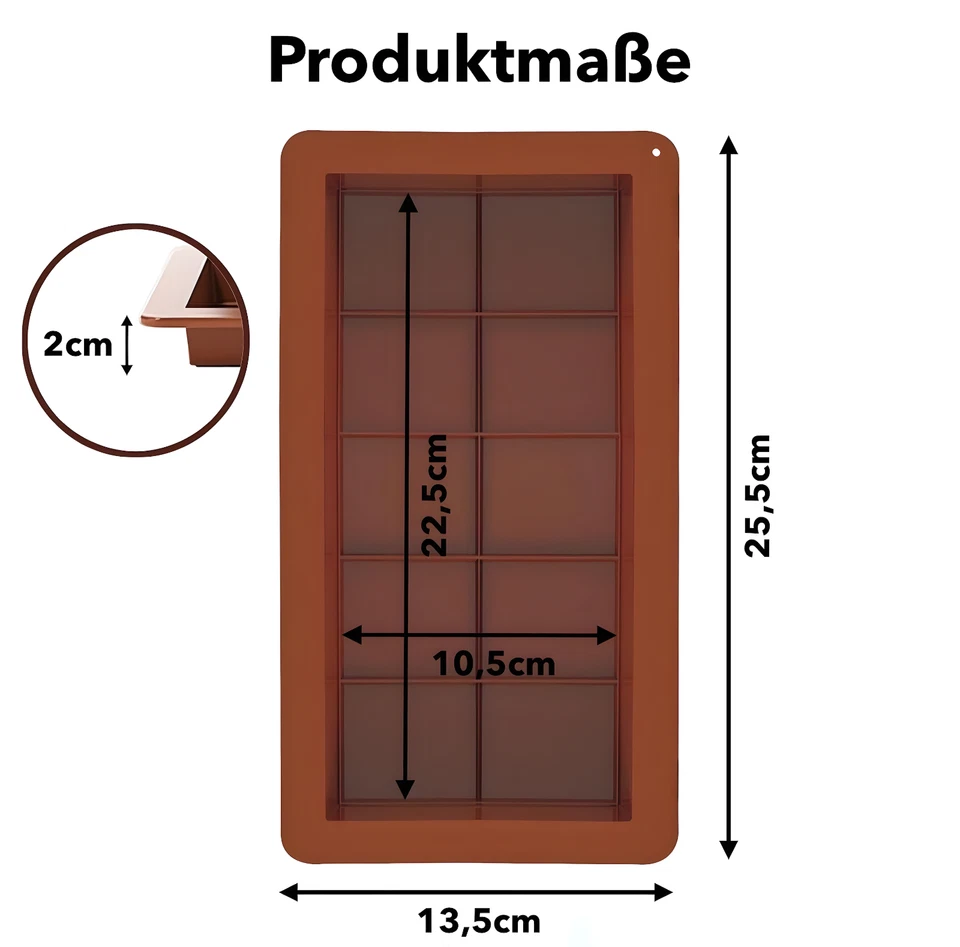 Molde De Chocolate AVANA Silicona Libre De BPA Dubai Molde Profundo Set De 2 - Imagen 4 de 4