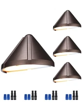 4-Pack LED 5CCT Deck Step Lighting, 12-24V Low Voltage Landscape Light