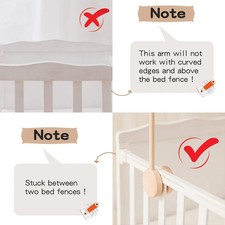 Baby Crib Mobile Arm Wooden Mobile Hanger Stand