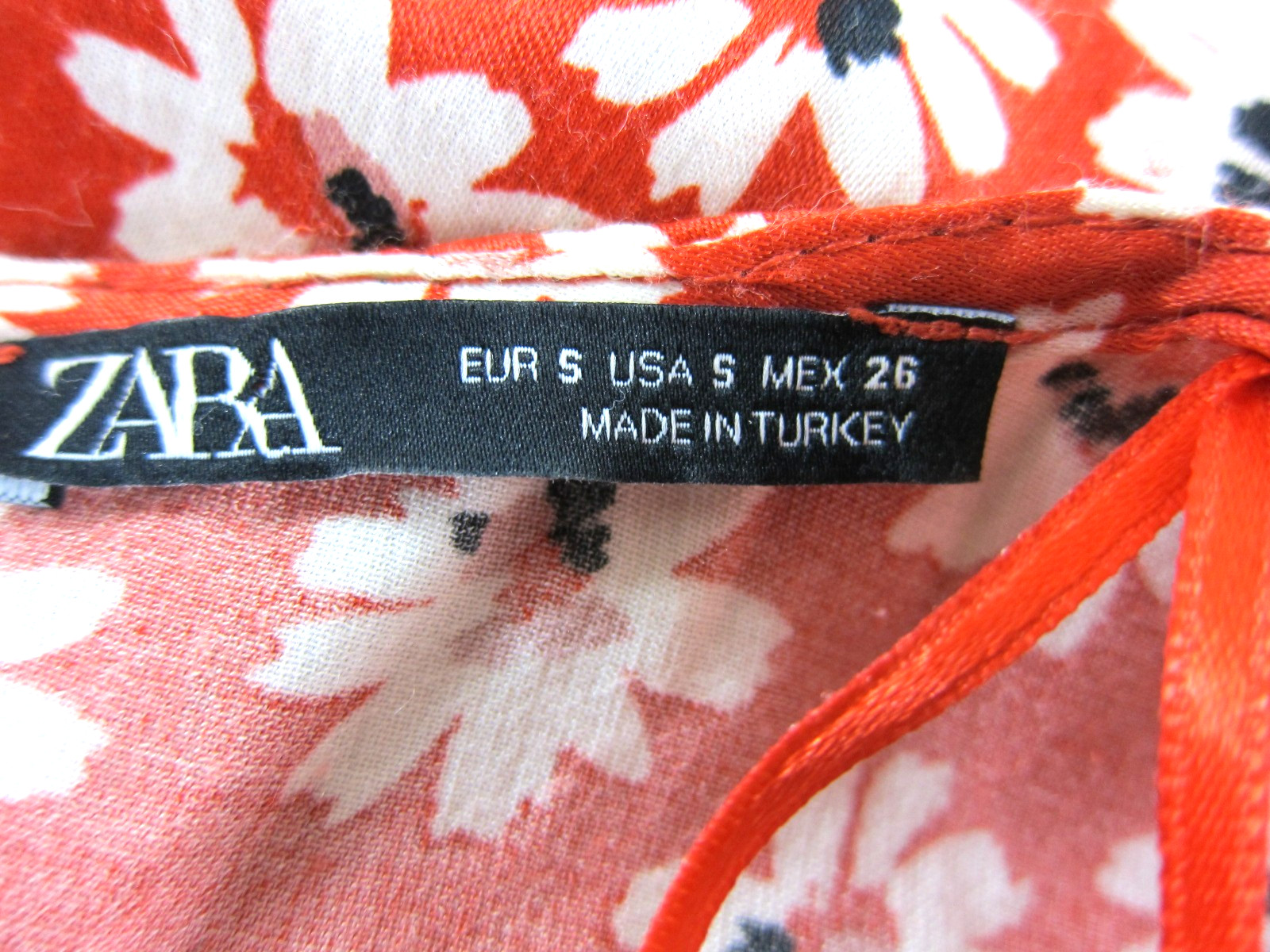 ZARA Red White Black Floral 100% Rayon Long Sleeve Pocket  Shorts Romper Women S thumbnail 4