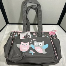 Baby Boom Diaper Bag Owl 5 Pockets Long Double Handles Changing Pad New w/ Tags