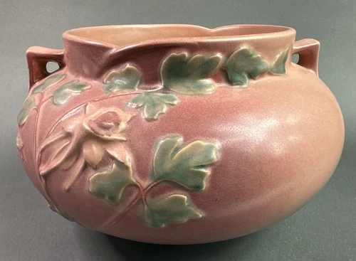 1940s Vintage Roseville Columbine Jardiniere #655-6 Ex Cond Estate Find NR