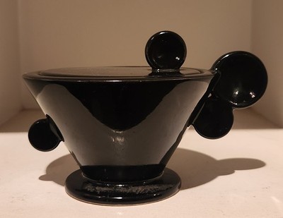 Grete Marks ca. 1930 Modernist Art Deco Sugar Bowl German Bauhaus School of Art